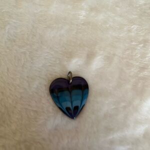 Heart Pendant in Purple and Blue